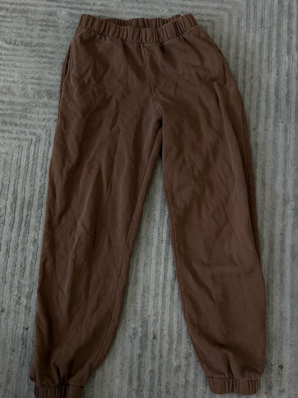 Women’s Cozy Elastic-Waist Brown Lounge Jogger Pajama Pants